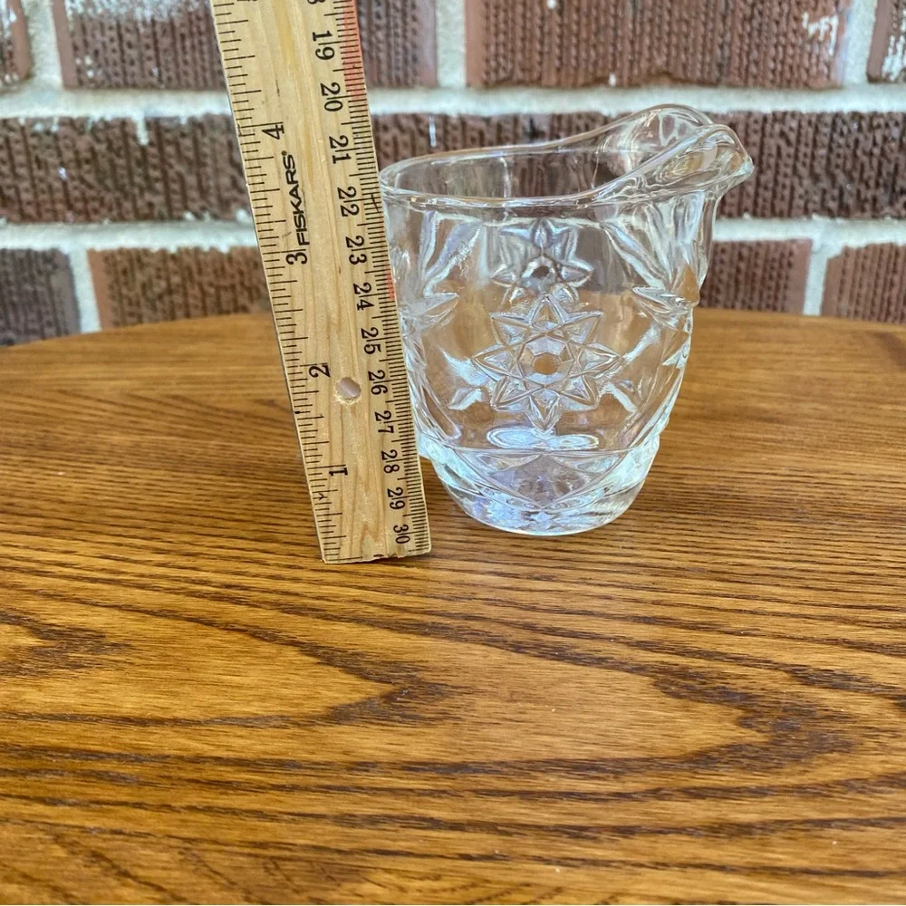 Anchor Hocking Windsor and Starburst Crystal Creamer
